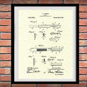 1916 Scalpel Patent Print - Scalpel Poster Print - Hospital Decor - Doctor Office Decor - Emergency Room - Surgery Decor - Surgeon Gift Idea