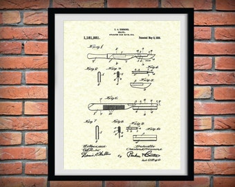 1916 Scalpel Patent Print - Scalpel Poster Print - Hospital Decor - Doctor Office Decor - Emergency Room - Surgery Decor - Surgeon Gift Idea