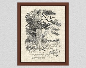 Supposing a Tree Fell Down Quote, Winnie the Pooh Print, Inspirational Quote, Classic Pooh Quote, WP#015, Positive Thinking Pooh Quote