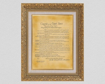 1789 United States Bill of Rights Print, Historical American Document, American History, American Constitution Wall Art