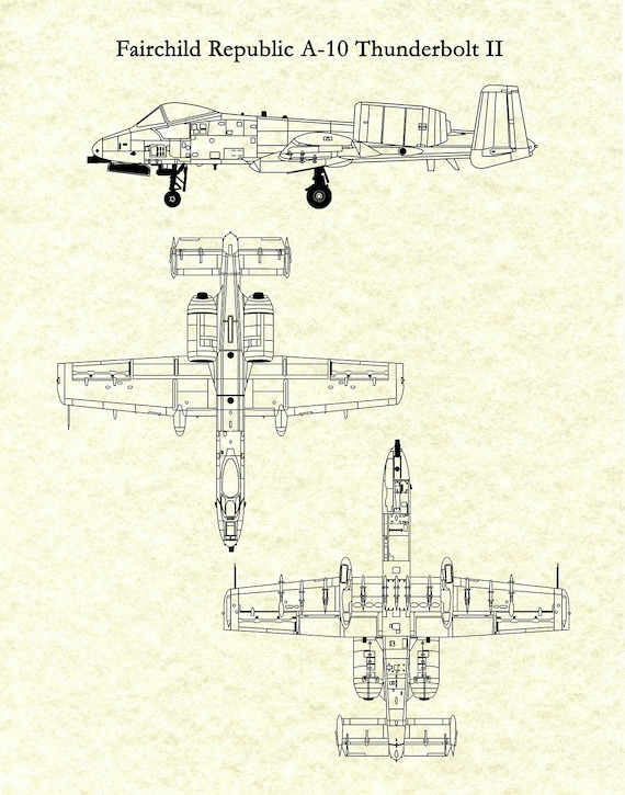 フェアチャイルド リパブリック A-10 サンダーボルト II 図面、A