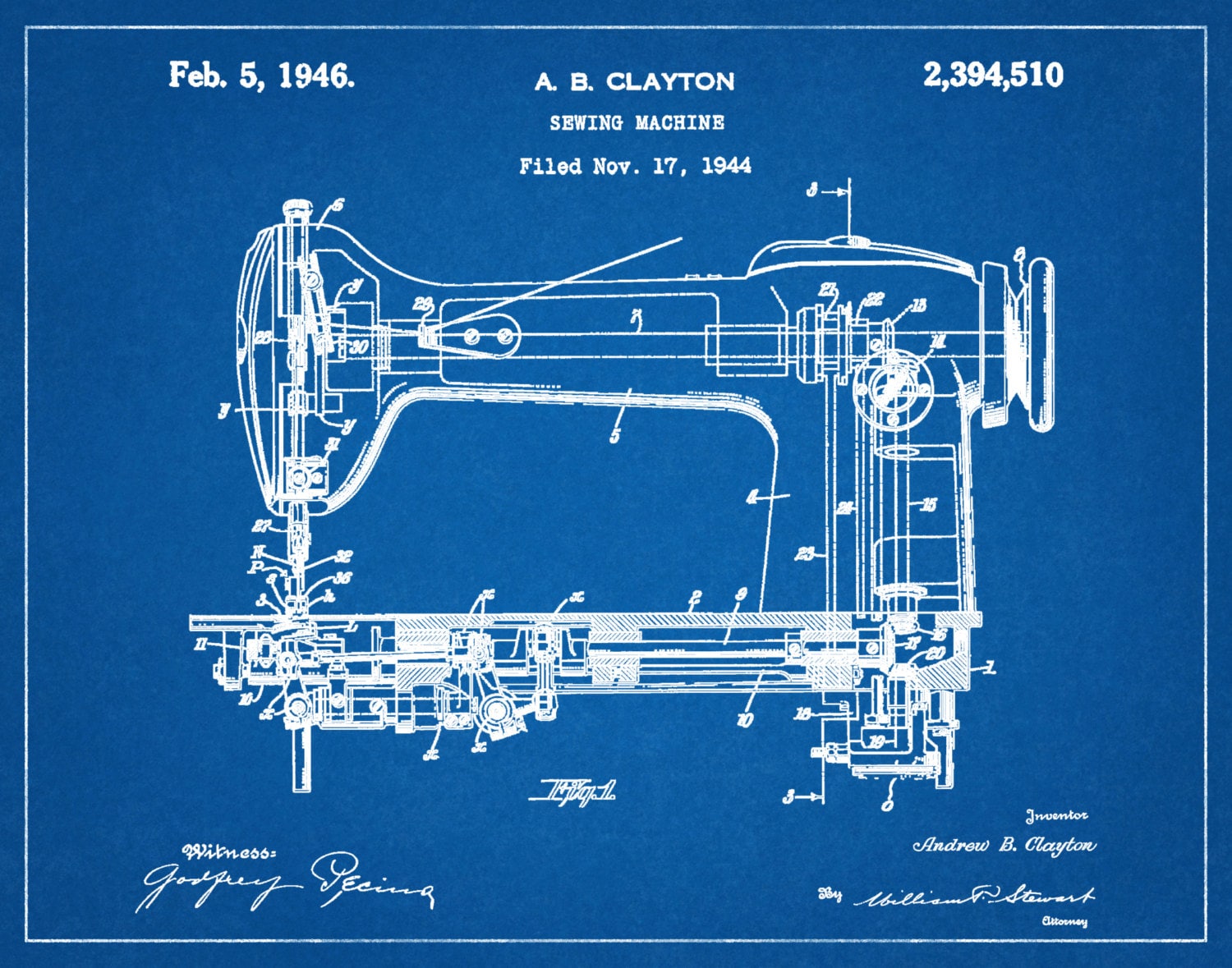 Sewing Machine, an art print by Random Line - INPRNT