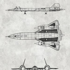 Lockheed Martin SR-71 Blackbird Drawing, SR-71 Aircraft Blueprint ...