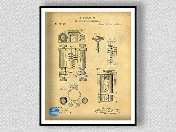 1889 First Computer Patent Print, Art of Compiling