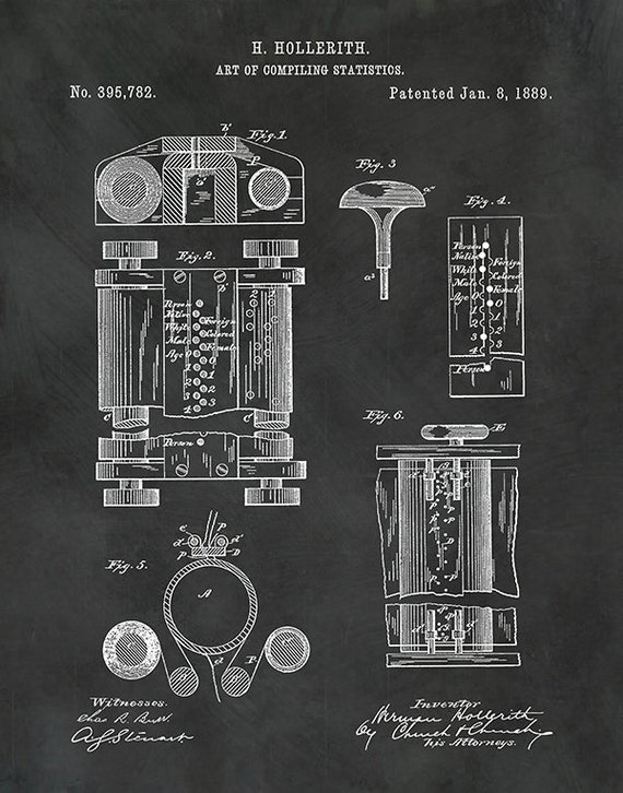 1889 First Computer Patent Print, Art of Compiling