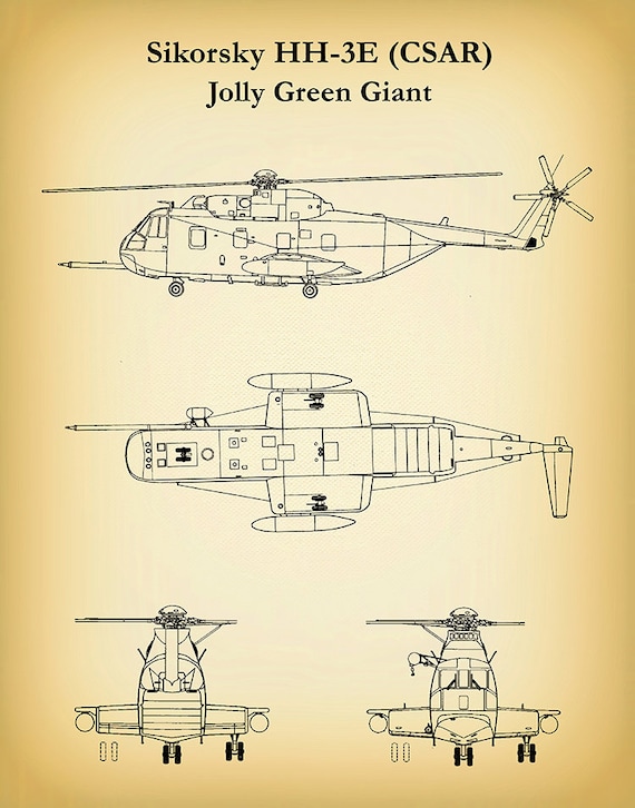 Sikorsky HH-3E Jolly Green Giant Blueprint Vers #1, Sikorsky HH-3E