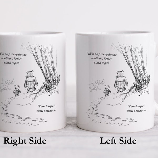 We'll Be Friends Forever" asked Piglet Quote Mug, Winnie The Pooh Coffee Mug, Pooh & Piglet Quote, Pooh Pencil Holder, Best Friends Mug