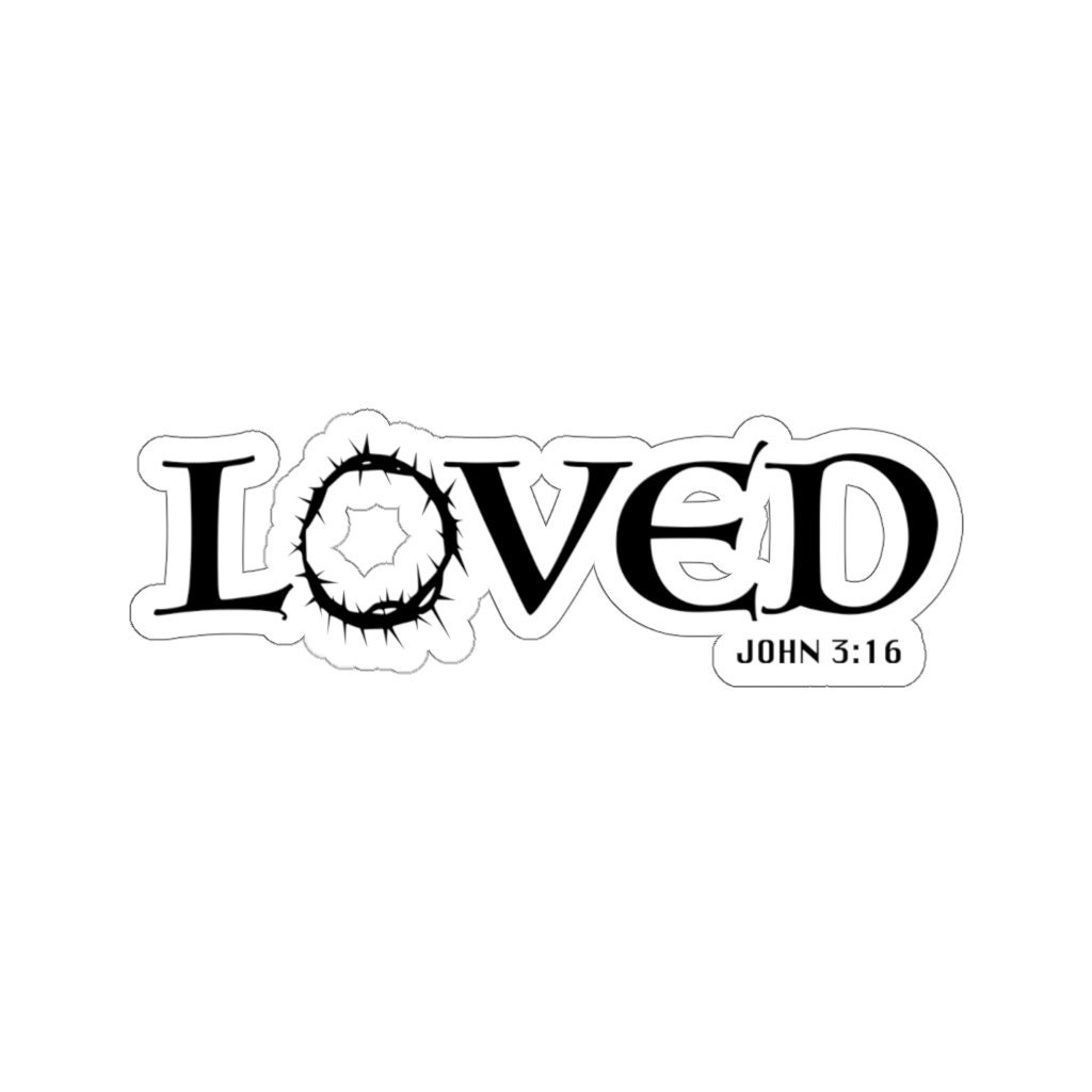 Loved John 3:16 Sticker Christian Sticker Laptop Sticker | Etsy