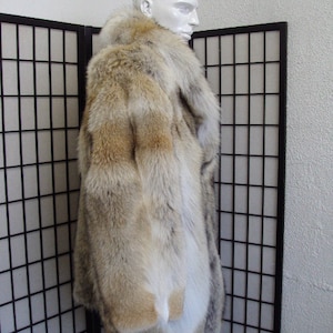 Brand new natural coyote fur jacket coat for men man size all custom made image 2