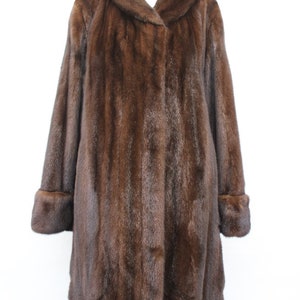 Excellent Canadian Mahogany Mink Fur Coat Jacket Women Woman Size 18 2Xl