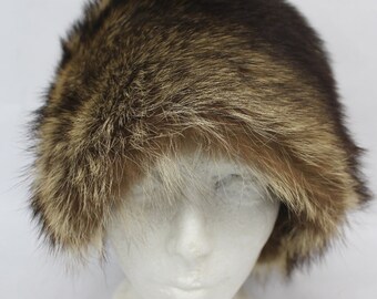 Mint Natural Raccoon Fur Hat Women Woman Size All - Etsy display picture 1
