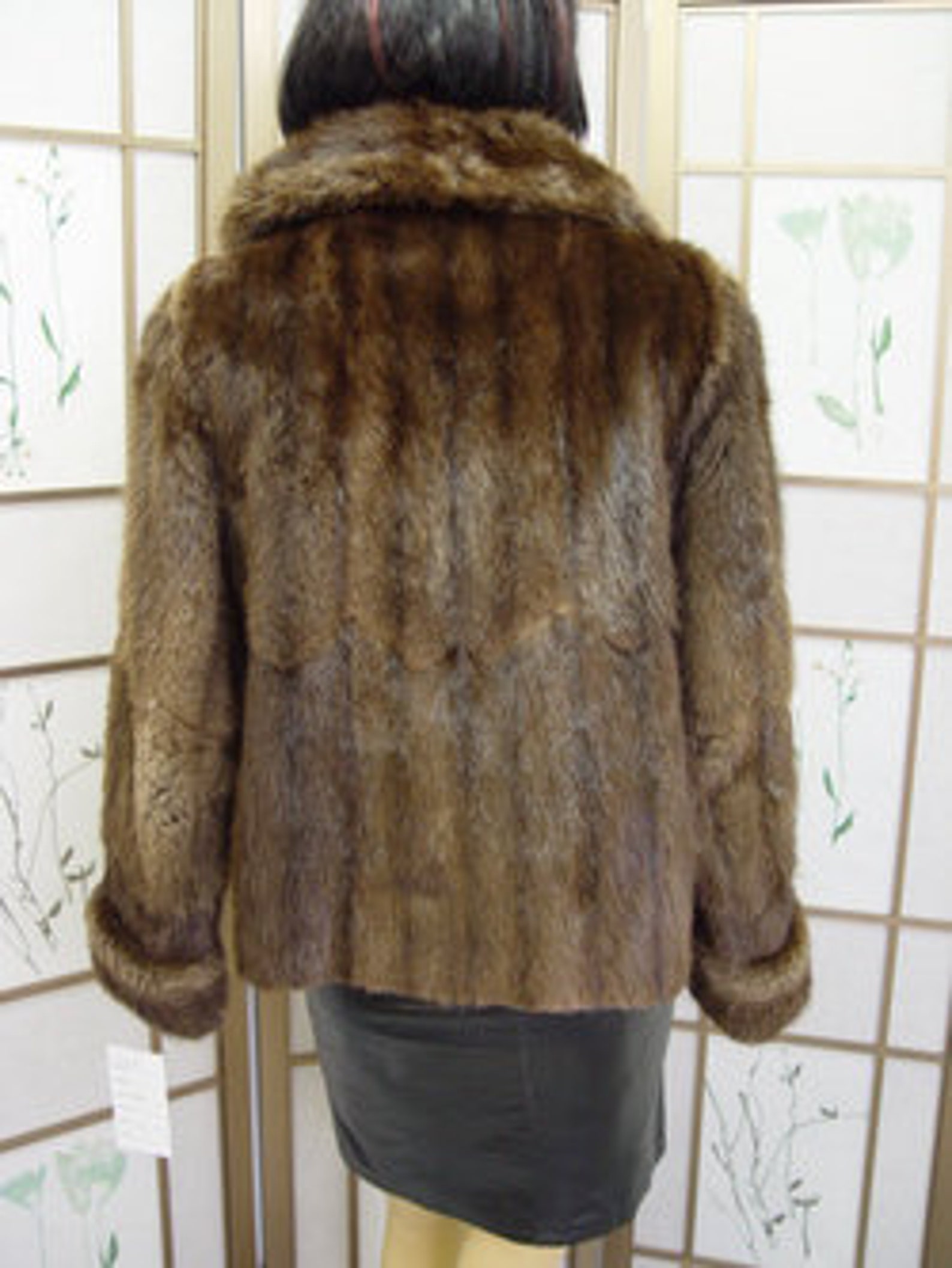 Scra Jacket Scrap Jacket: Plain Brown Muskrat Fur Jacket Coat Women Woman Arts ...