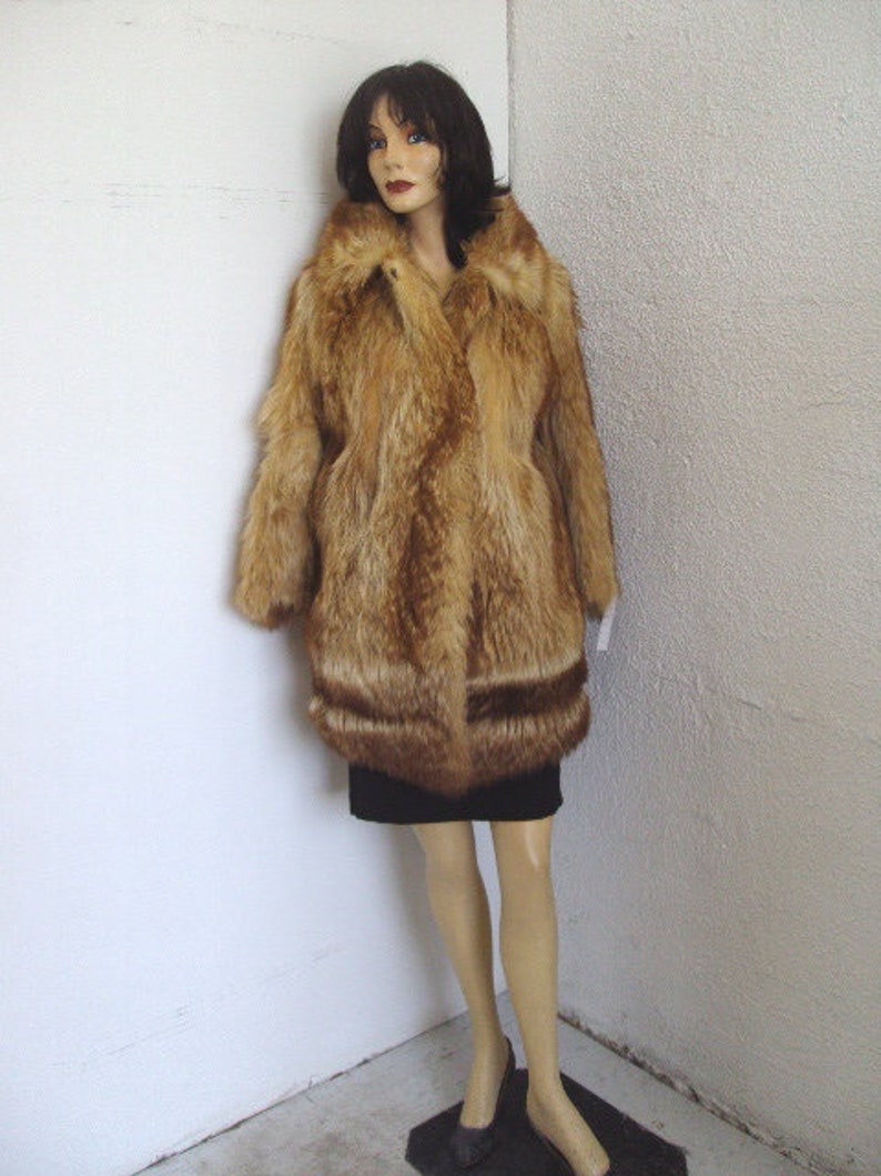 Pre-owned Tanuki Raccoon Racoon Fur Coat Jacket Women Woman Sz | Etsy