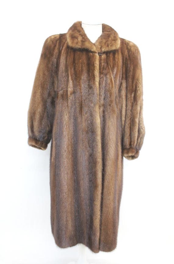 Excellent Demi Buff Brown Mink Fur Coat Jacket Women Woman Size 12