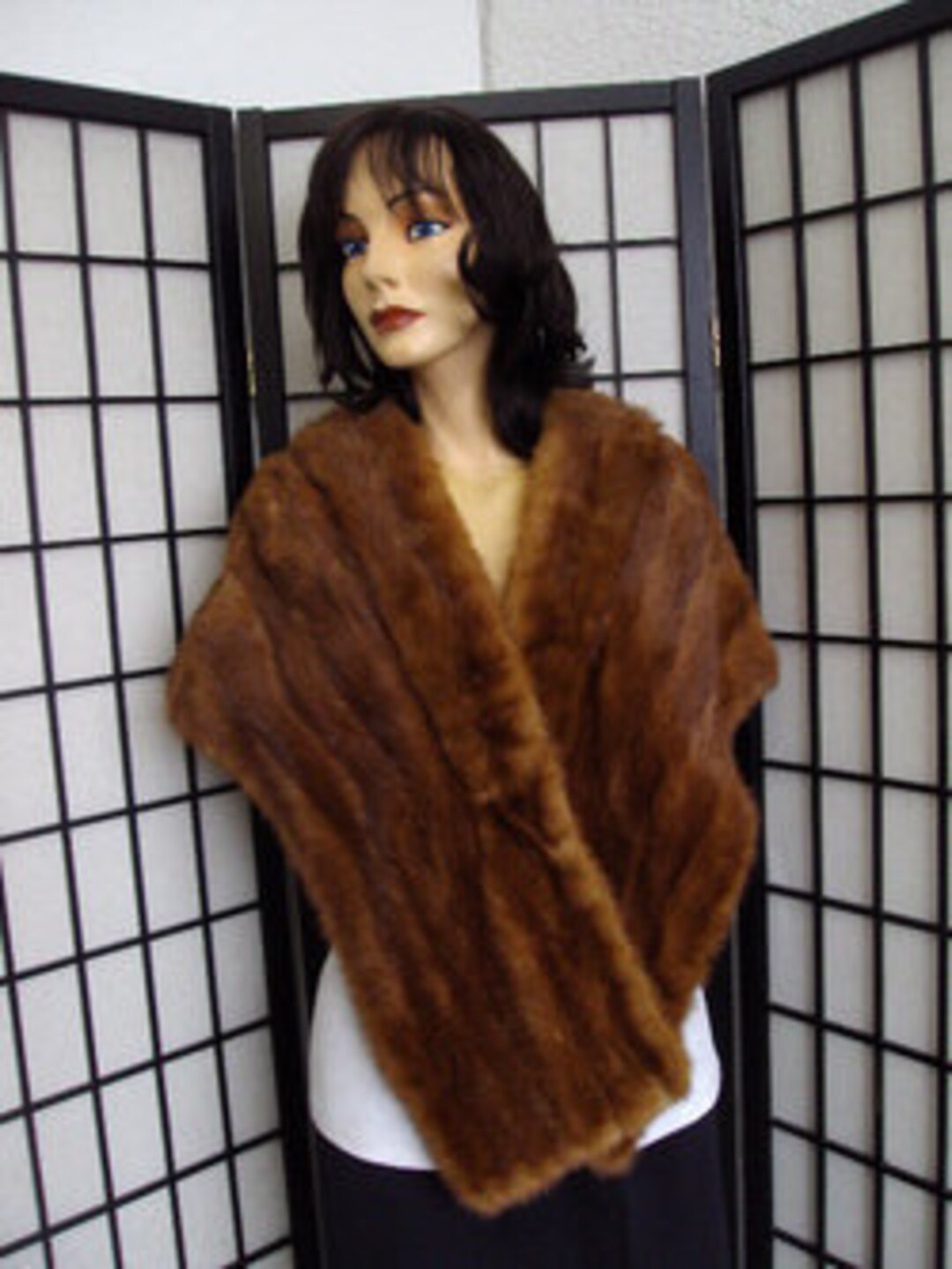 ミント 中国ミンク ファー ストール ショール ラップカラー レディース