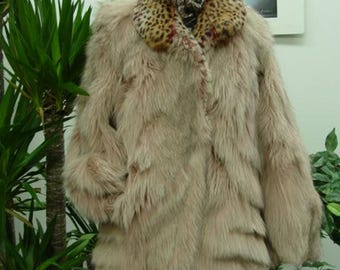 Brand New Fox & Rex Rabbit Fur Jacket Coat Women Woman Size 6-8 Small-Medium