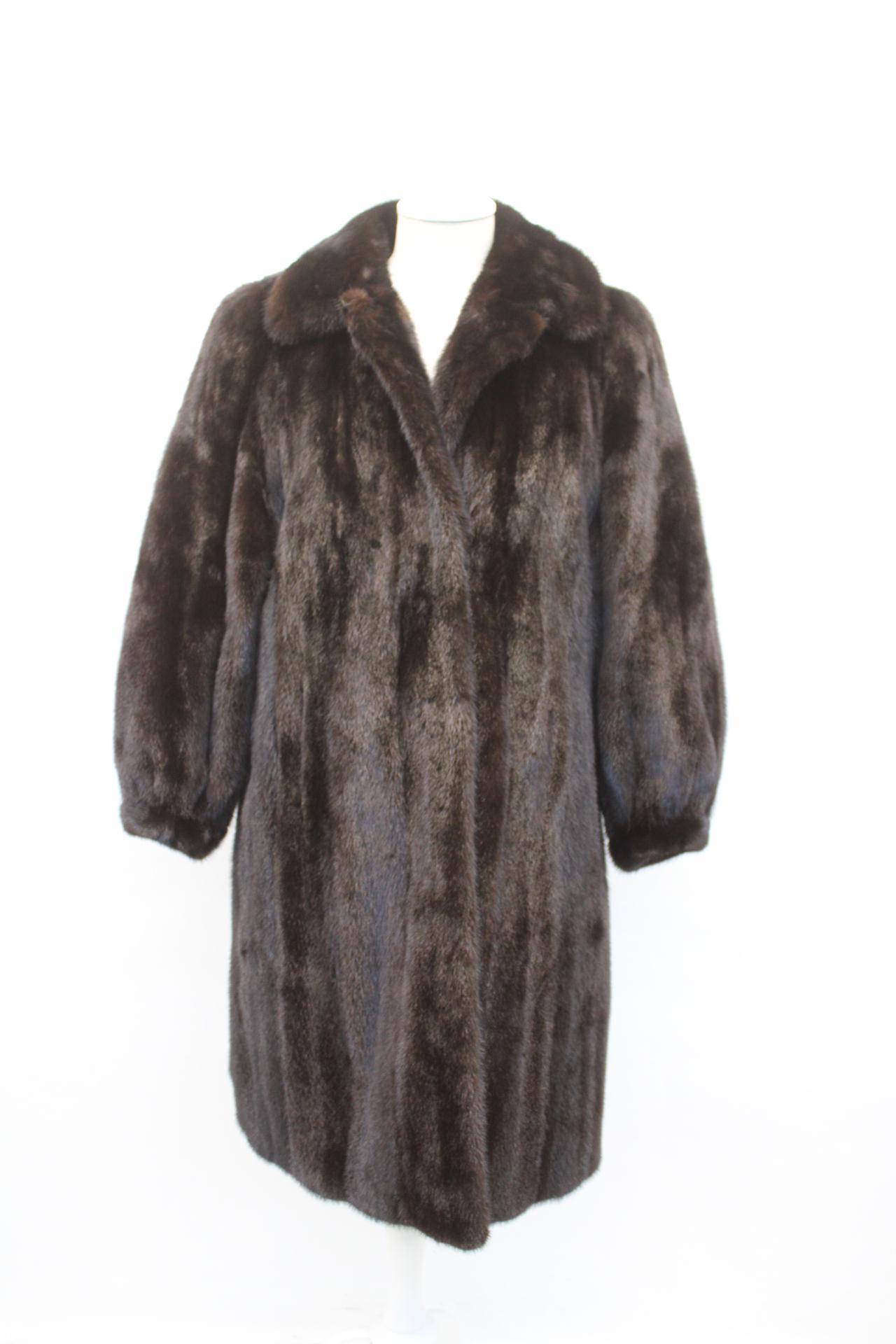 最終値下げ/CANADA MAJESTIC MINK/ミンクファージャケット Canada Majestic Dark Ranch Black Mink Fur Jacket Coat S/M