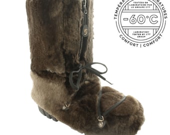 Brand New Brown Sheared Beaver Fur Winter Boots Boot Women Woman