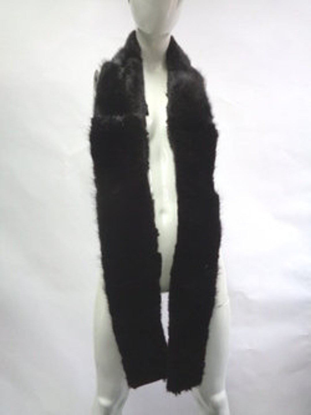 Refurbished New Black Mink Fur Scarf Wrap Women Woman Size 4 Refurbished New Black Mink Fur Scarf Wrap Women Woman Size 4