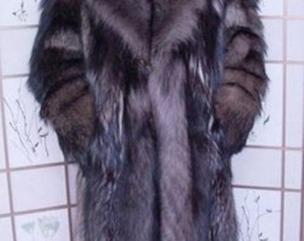 Brand New Natural Canadian Arctic Coyote Fur Long Coat Jacket Men Man