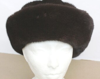 Mint Canadian Dark Ranch Mink Fur Hat Women Woman Size All  display picture 3