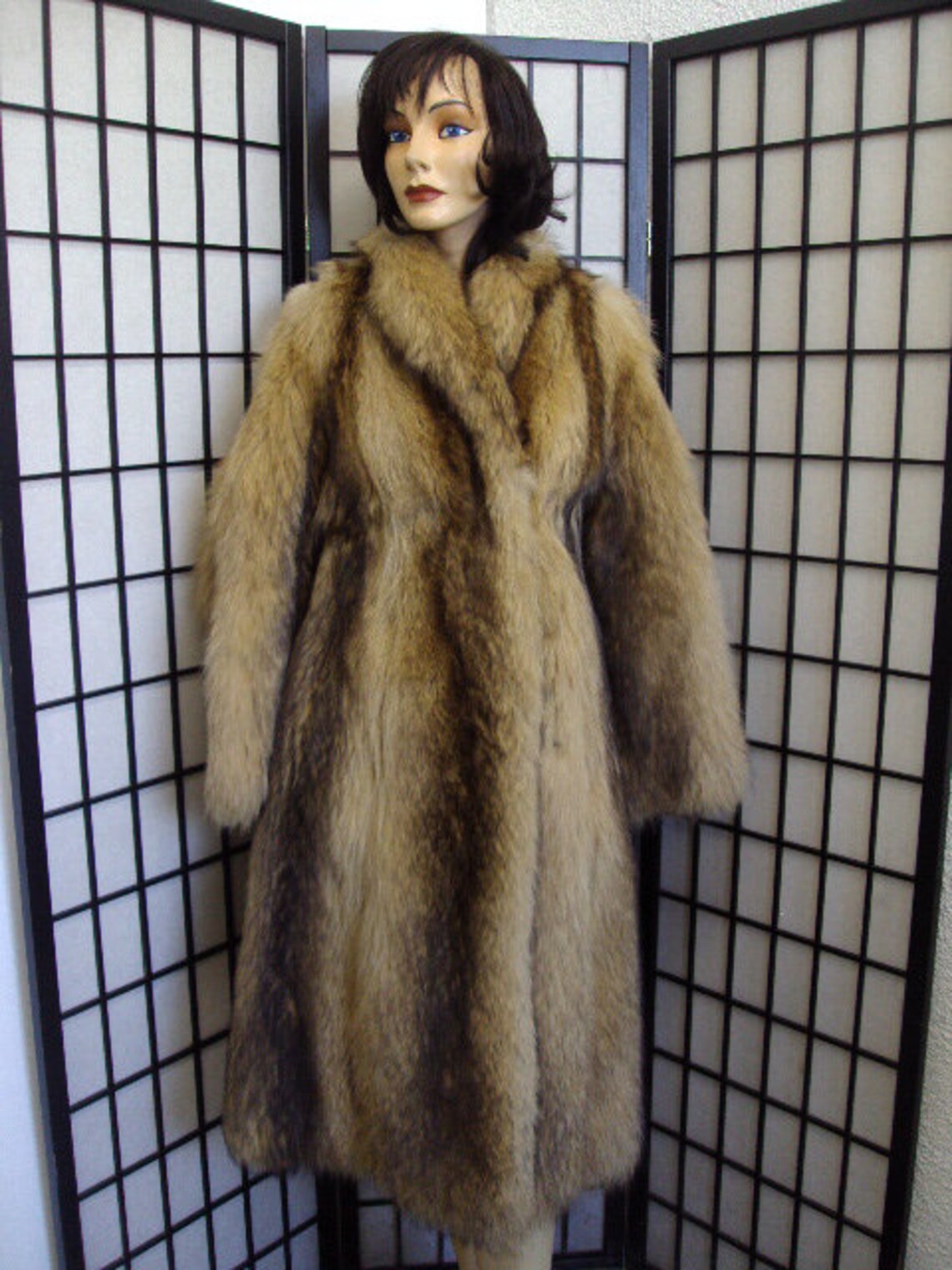 Excellent Bleached Raccoon Racoon Fur Coat Jacket Women Woman | Etsy