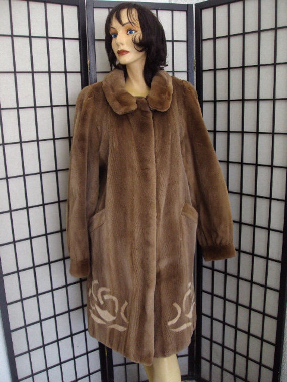 New Refurbished Sheared Pastel Mink Fur Coat Jack… - image 1