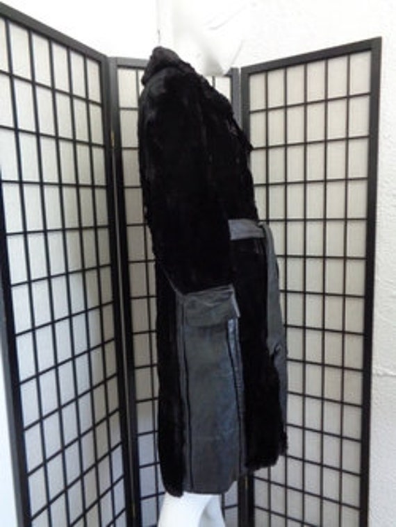 Scrap Item: Black Sheared Rabbit & Leather Coat J… - image 2