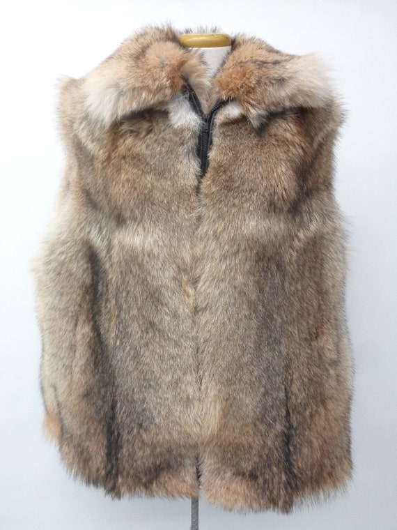 Brand New Natural Coyote Fur Vest Men Man Size All - image 1