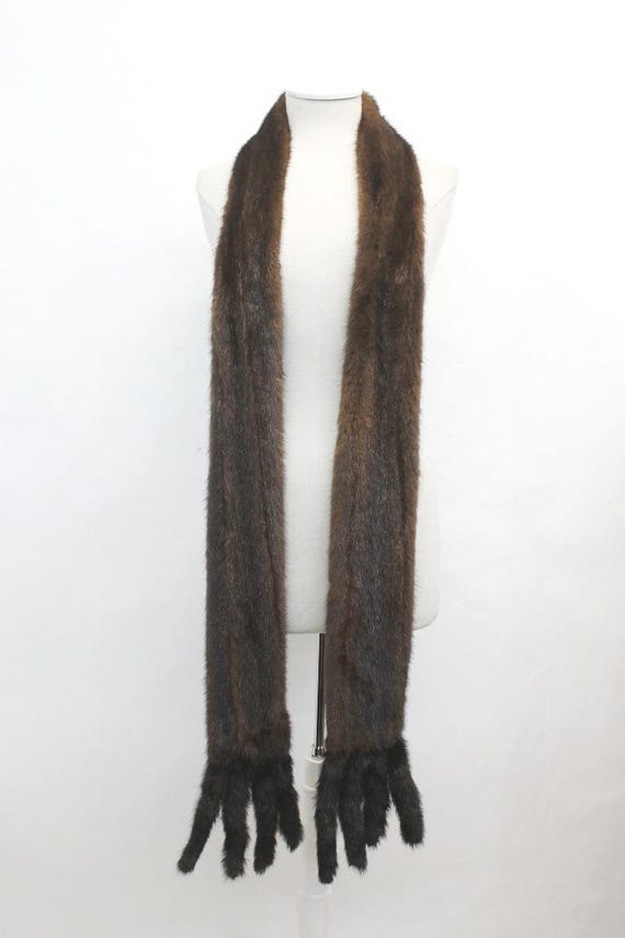 New Refurbished Mahogany Mink Double Sided Fur Scarf Women Woman