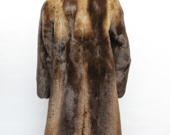 Excellent Arctic Beaver Fur Coat Jacket Women Woman W/hood Size 4