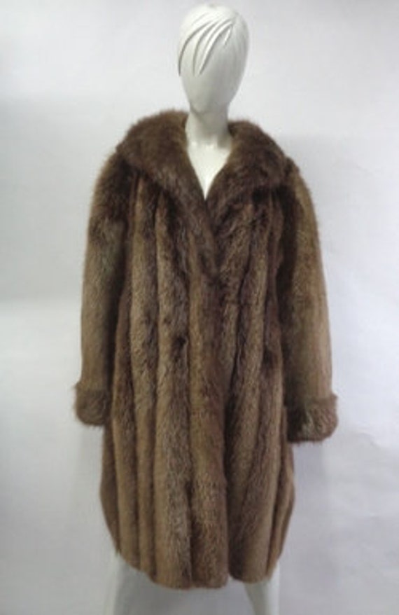 Excellent Brown Long Haired Beaver Fur Coat Jacket Women Woman - Etsy