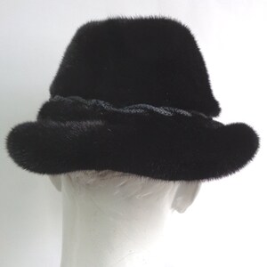 Brand new black mink fur hat men man size all custom made image 4