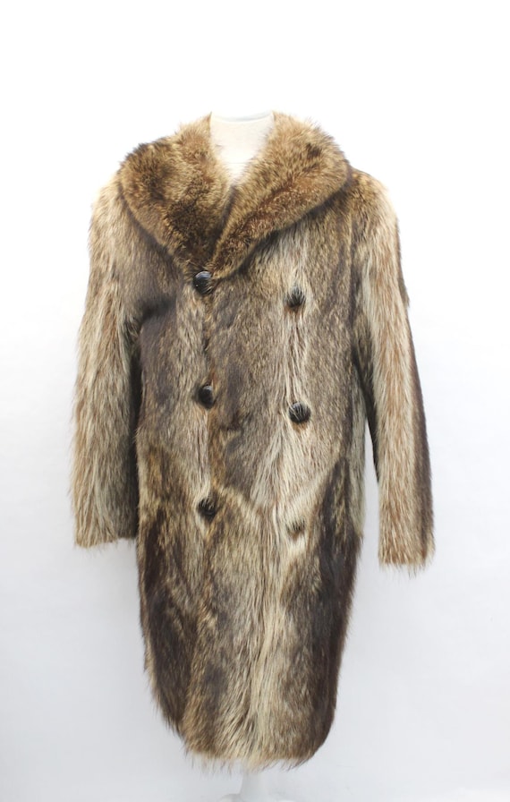 Ausgezeichnete natürliche Waschbär-Pelz-Mantel-Jacken-Männer Mann