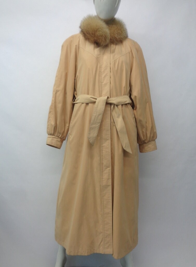 mink lined raincoat
