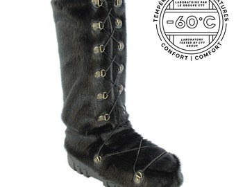 Brand New Black Arctic Beaver Fur Winter Rebelle Boots Boot Men Man