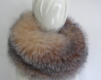 Brand New Crystal Fox Fur Scarf Wrap Women Woman Donuts Style