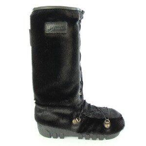 Brand New Black Arctic Beaver Fur Winter Rebelle Boots Boot Women Woman image 2