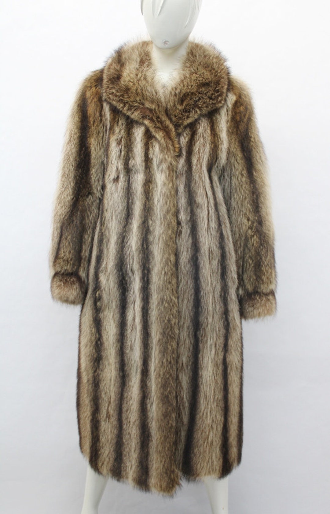 Excellent Muskrat & Beaver Fur Coat Jacket Women Woman Size 4-6 Small W