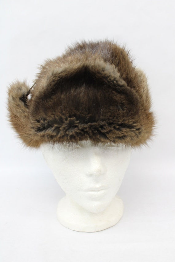 Mint Brown Muskrat Fur Hat Woman Women Size All