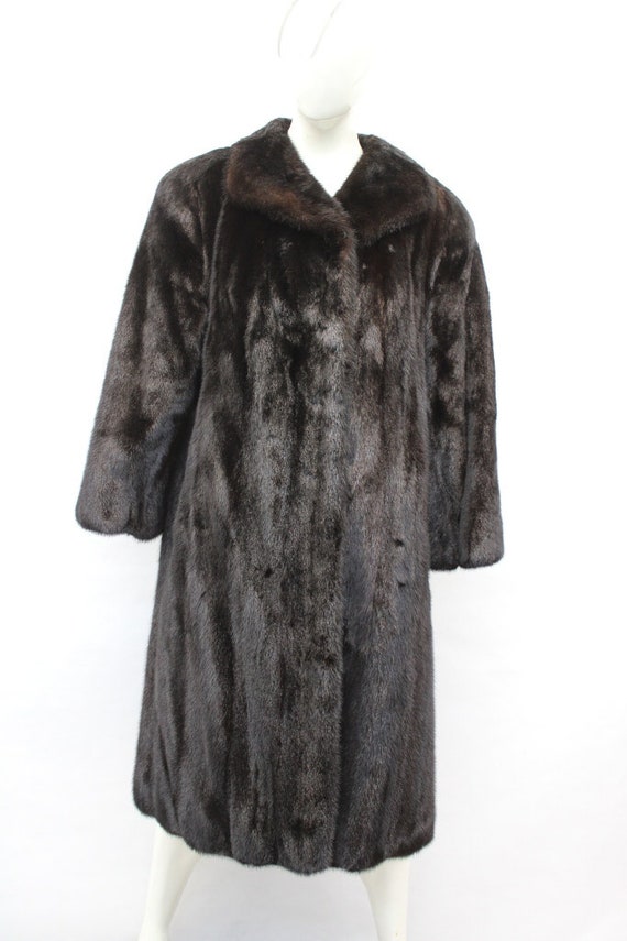 Excellent Canadian Dark Ranch Mink Fur Coat Jacke… - image 1