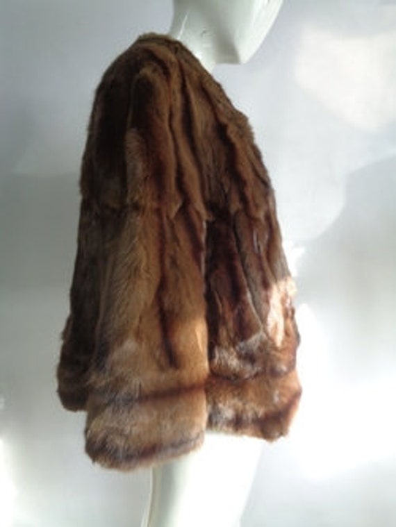 Scrap Item: Brown Squirrel Fur Stole Wrap Shawl - image 2