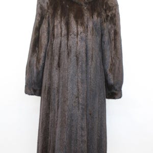 Excellent Canadian Dark Ranch Mink Fur Coat Women Woman Size 4-6 Small
