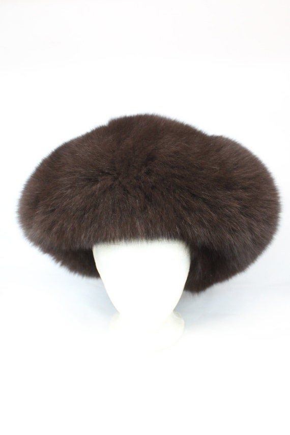 Brand New Brown Fox Fur Beret Hat Women Woman Size All - Etsy display picture 1