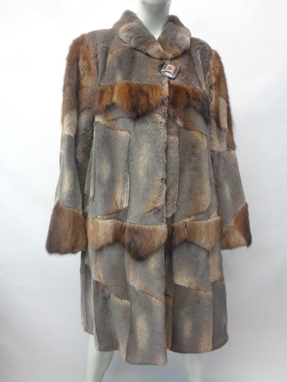 Excellent Sheared Muskrat Fur Coat Jacket Women W… - image 1