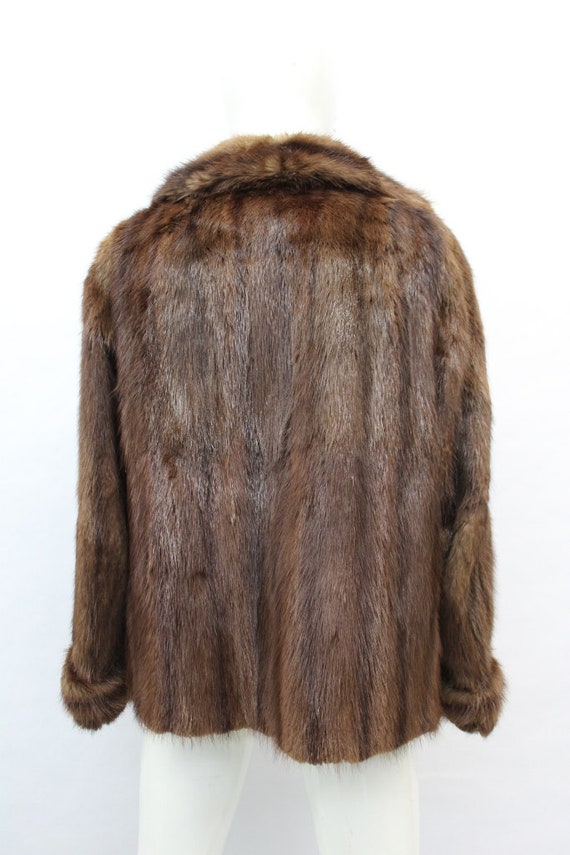 Scrap Item: Brown Muskrat Fur Jacket Arts & Crafts - image 3