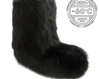 Brand New Black Raccoon Fur Winter Boots Boot Women Woman