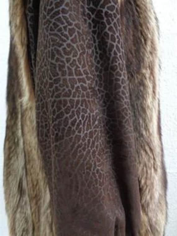 Excellent Raccoon Racoon & Suede Fur Coat Jacket … - image 3