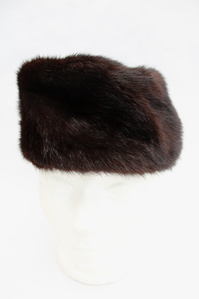 MINT CANADIAN DARK RANCH MINK FUR HAT CAP WOMEN WOMAN SIZE ALL Mint Canadian Dark Ranch Mink Fur Hat Cap Women Woman Size  main image 3