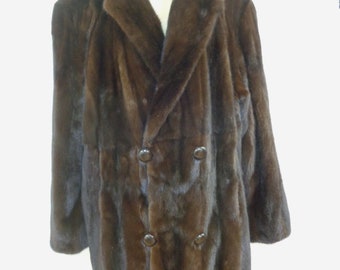 Brand New Canadian Mahogany Mink Fur Coat Jacket Men Man Sz 50-52 4Xl 